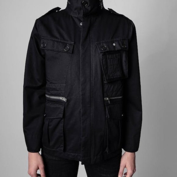 Zadig & Voltaire Denim/Utility Skull Jacket - Picture 2 of 7